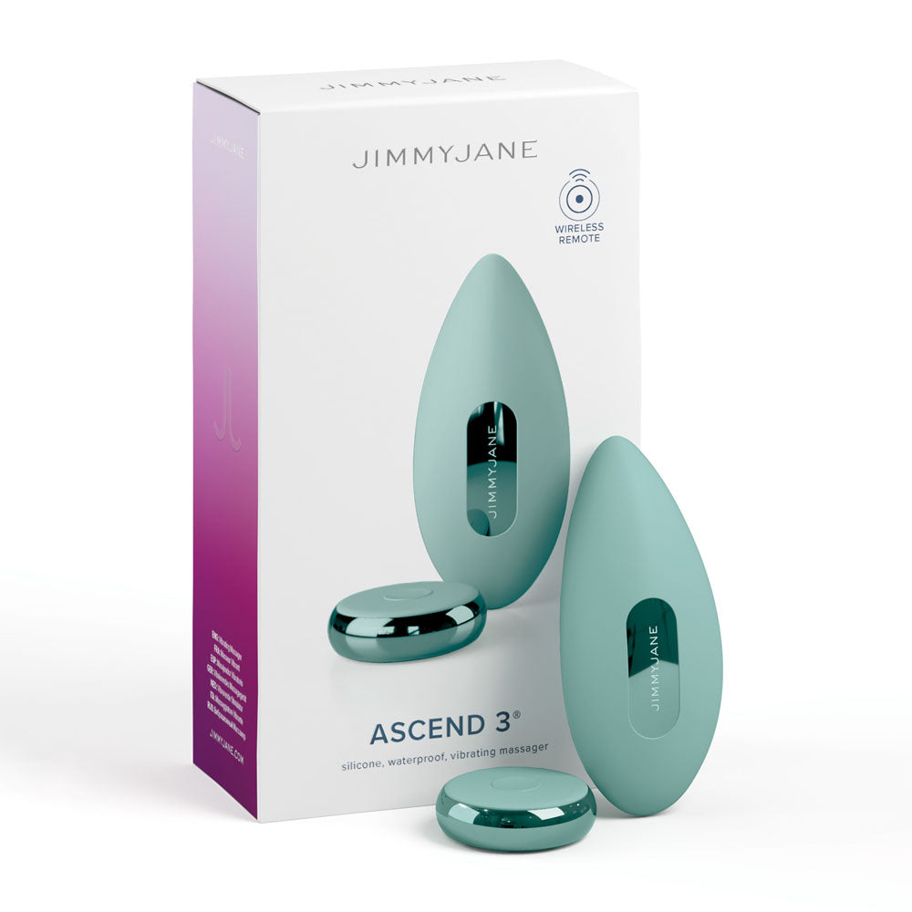 JimmyJane Ascend 3 Clitoral Vibrator with Remote - Teal