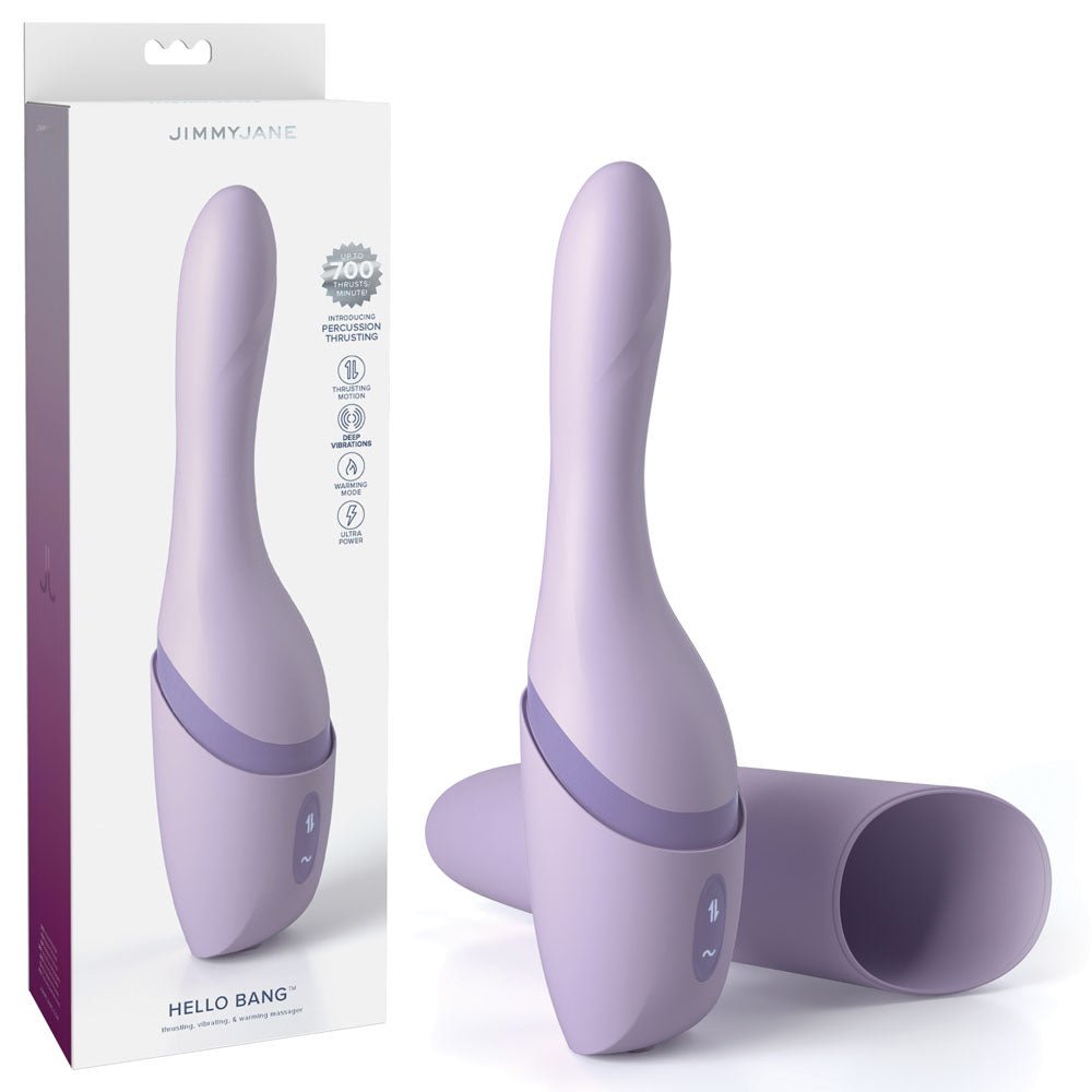 JimmyJane Hello Bang - Warming & Thrusting Vibrator - Purple