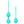 Adam & Eve Eves Kegel Hearts - Teal Weighted Kegel Balls - Set of 2