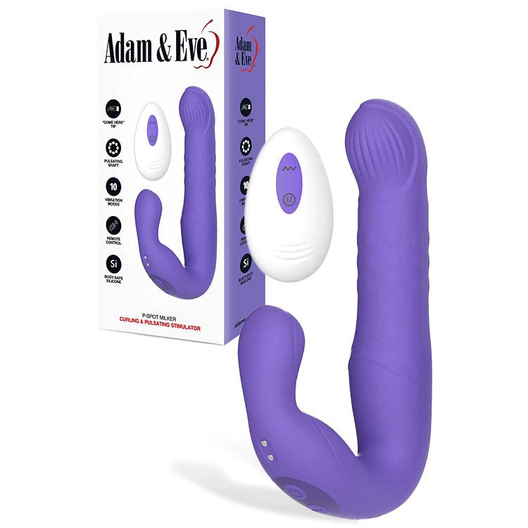 Adam & Eve P-Spot Milker - Curling & Pulsating Prostate Massager - Purple
