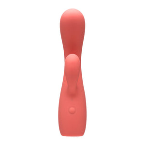 Adam & Eve Groovy Glow-Ups Curvie Rabbit Vibrator - Red