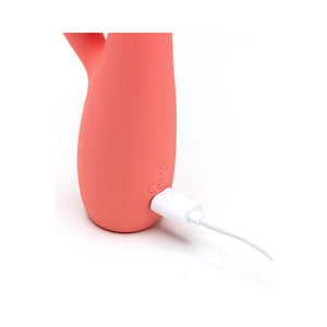 Adam & Eve Groovy Glow-Ups Curvie Rabbit Vibrator - Red