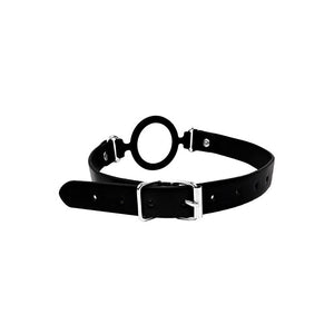 Adam & Eve Open Wide - Black Adjustable Mouth Restraint