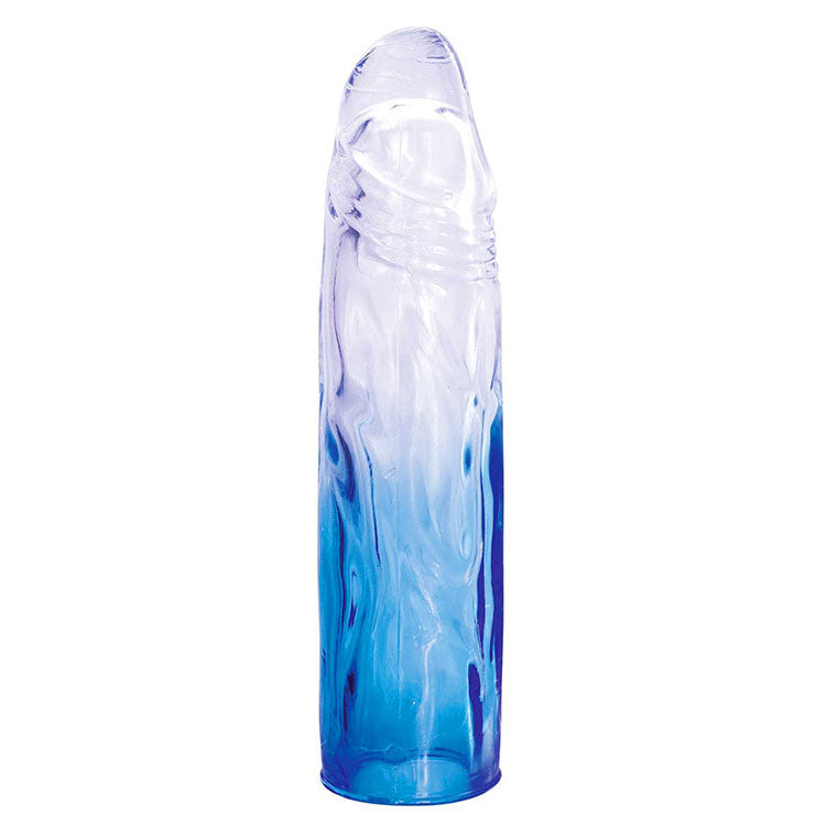 Adam & Eve Sapphire Penis Sleeve Set - Blue Clear