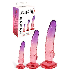 Adam & Eve Sunset Dreams Trio Dildos Set - Pink/Purple