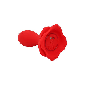 Adam & Eve The Rosebud - Vibrating Butt Plug with Remote - Red