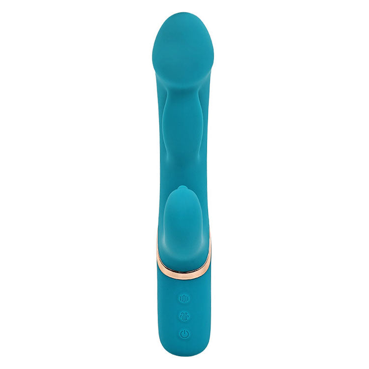 Adam & Eve Sirens Embrace Inflatable Kegelflex Rabbit Vibrator - Teal
