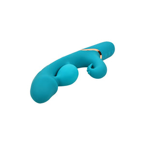Adam & Eve Sirens Embrace Inflatable Kegelflex Rabbit Vibrator - Teal