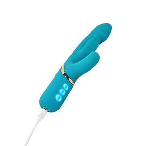 Adam & Eve Sirens Embrace Inflatable Kegelflex Rabbit Vibrator - Teal