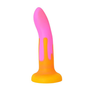 Adam & Eve Charmed - 6.5 Inch Silicone Dildo - Pink/Yellow