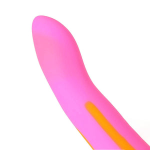 Adam & Eve Charmed - 6.5 Inch Silicone Dildo - Pink/Yellow