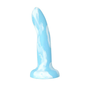 Adam & Eve Wonder - 6 Inch Silicone Dildo - Blue/White