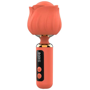 Adam & Eve Rizzy Rose Mini Rechargeable Massager Wand - Coral