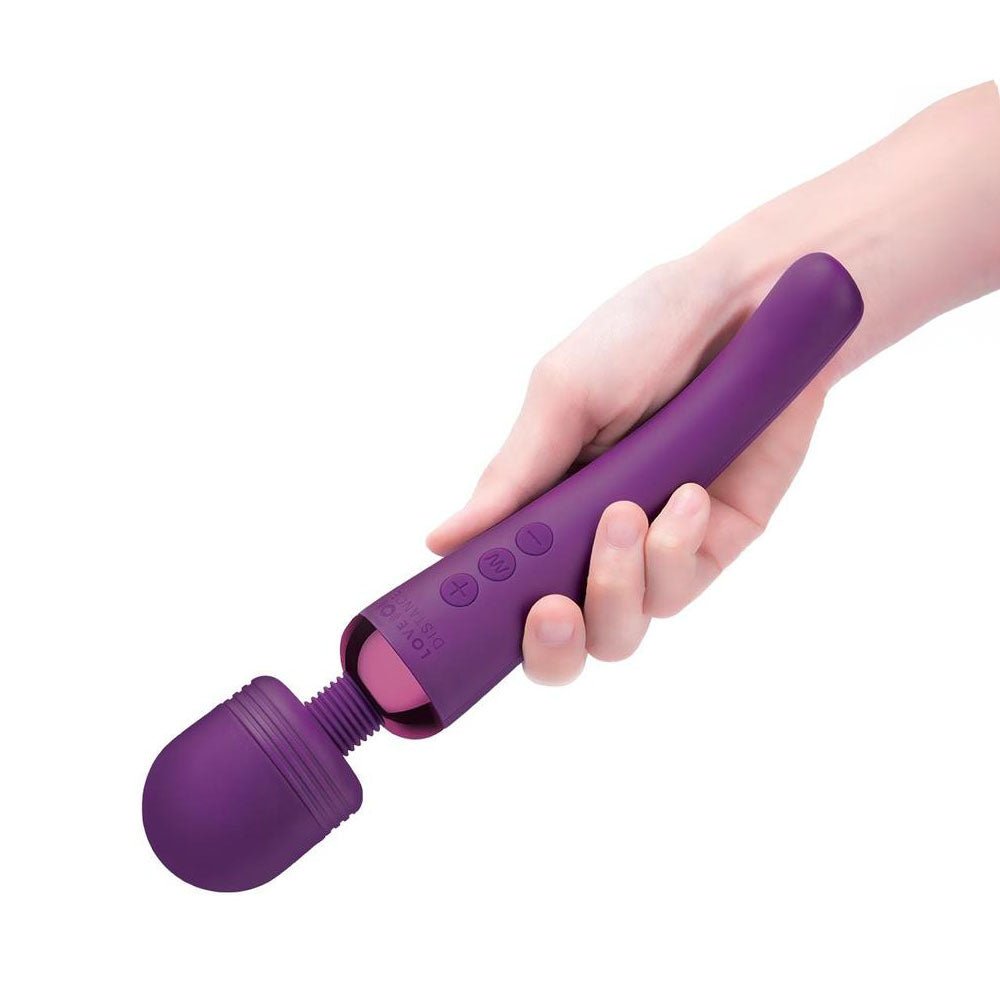 Love Distance Grasp  Massager Wand With App Control - Purple