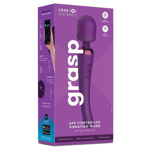 Love Distance Grasp  Massager Wand With App Control - Purple