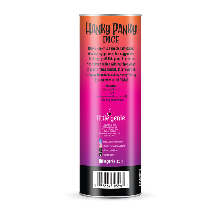 Hanky Panky Couples Dice Game