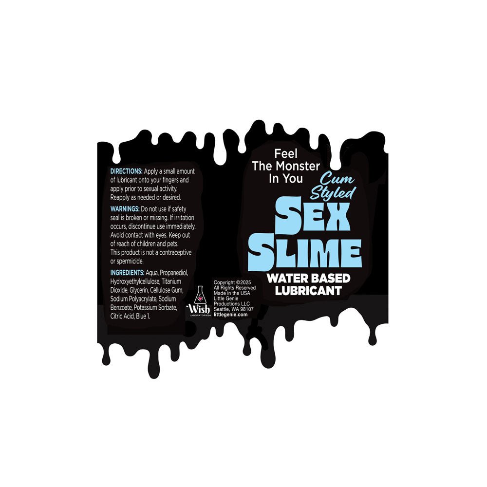 Sex Slime Cum Style Water Based Blue Creature Lube 60ml