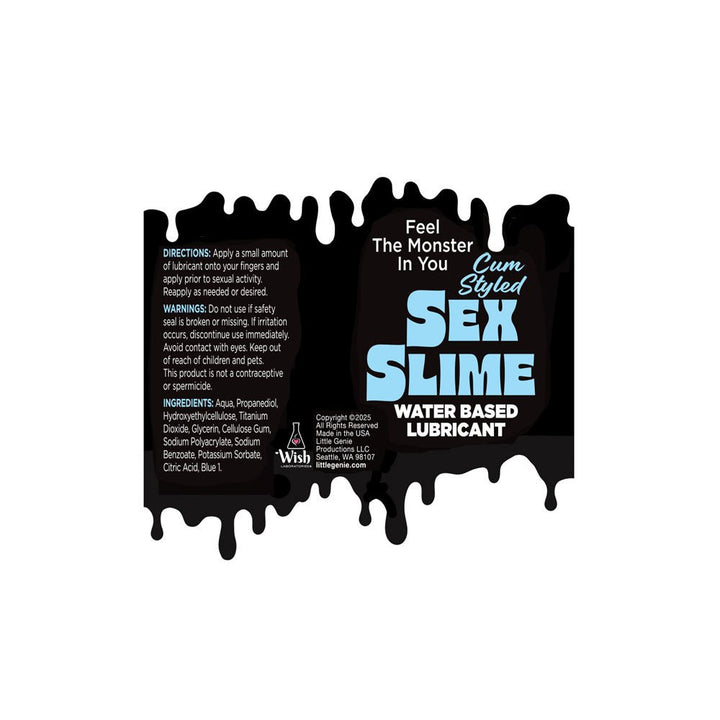 Sex Slime Cum Style Water Based Blue Creature Lube 60ml