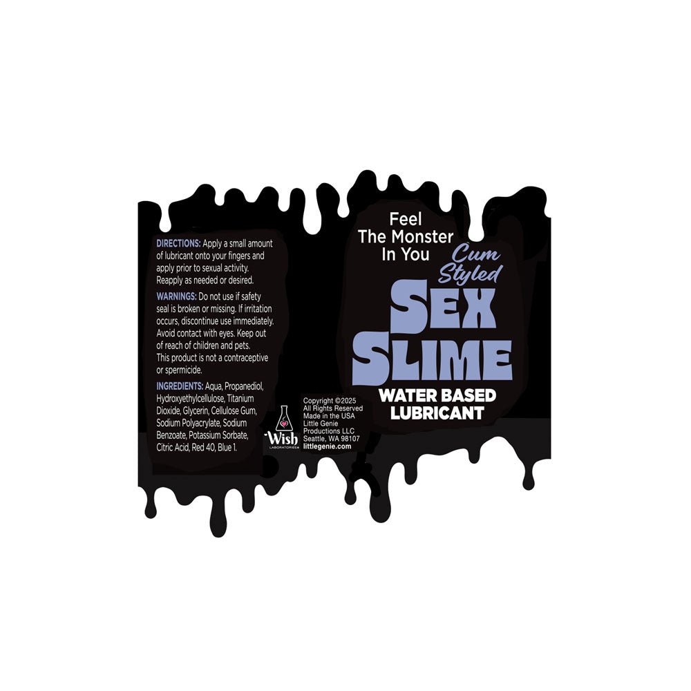 Sex Slime Cum Style Water Based Purple Creature Lube 120mls