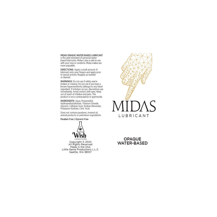 Midas Opaque Water Based Lubricant - 118ml