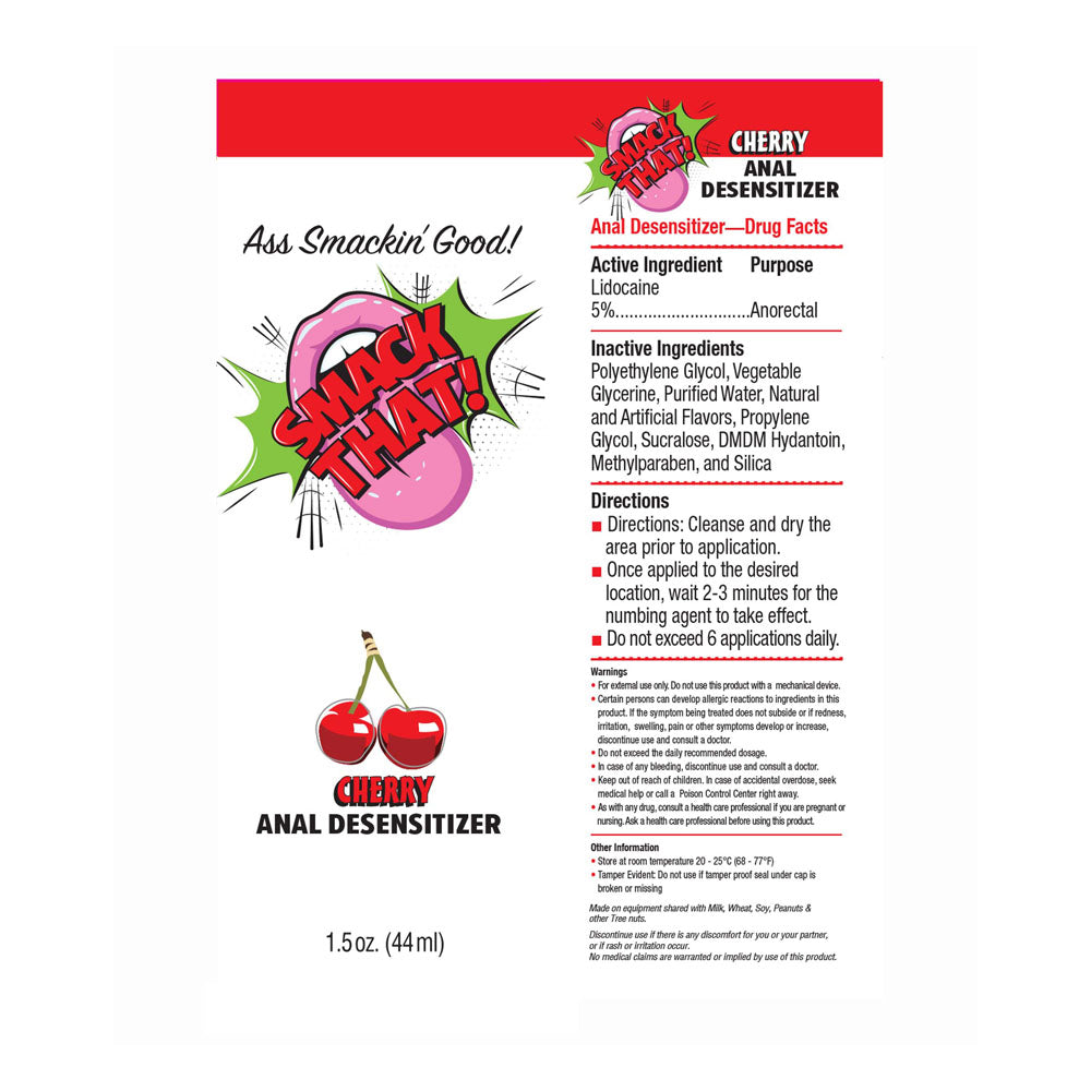 Smack That! Anal Desensitiser 44mls - Cherry Flavoured
