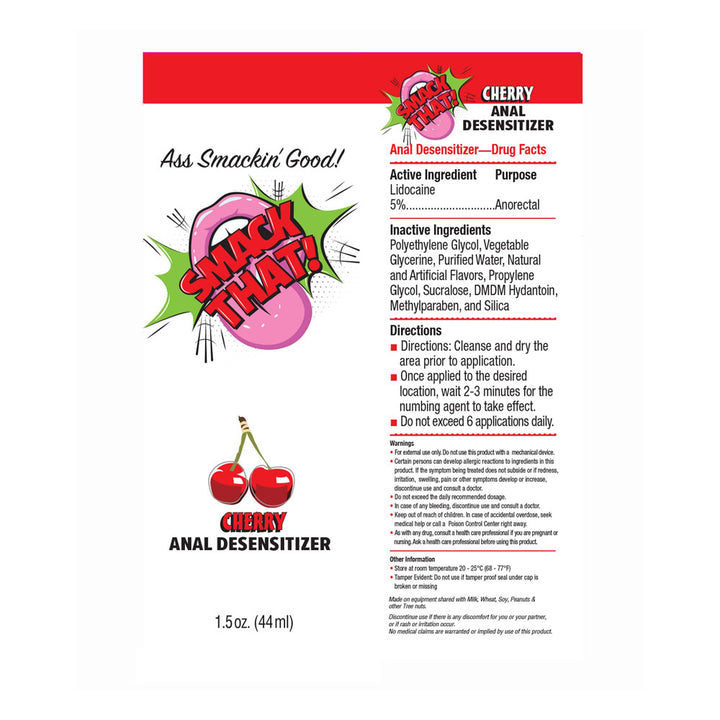 Smack That! Anal Desensitiser 44mls - Cherry Flavoured