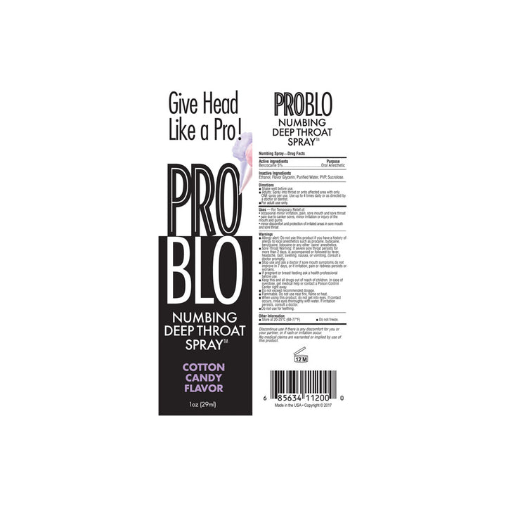 ProBlo Deep Throat Spray - Cotton Candy Flavoured 30ml