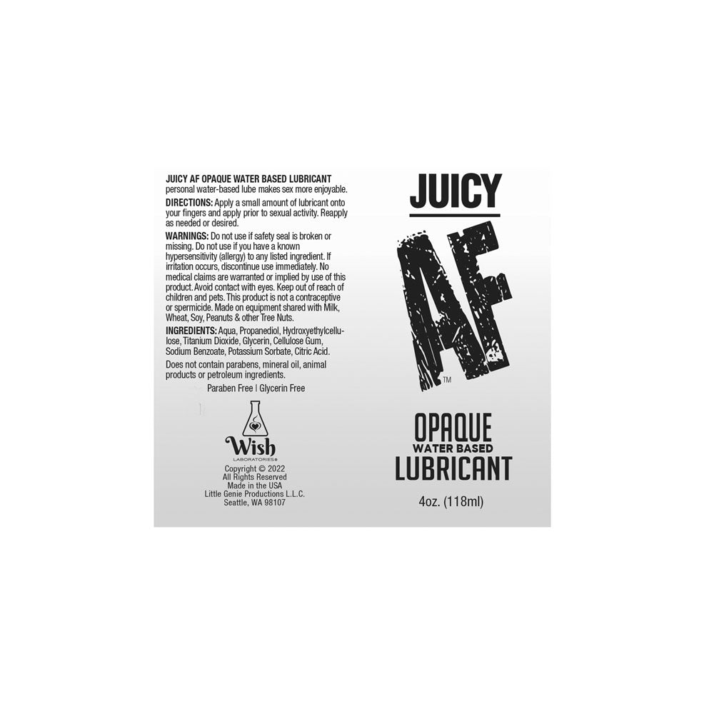 Juciy AF - Waterbased Opaque Lube - 118ml