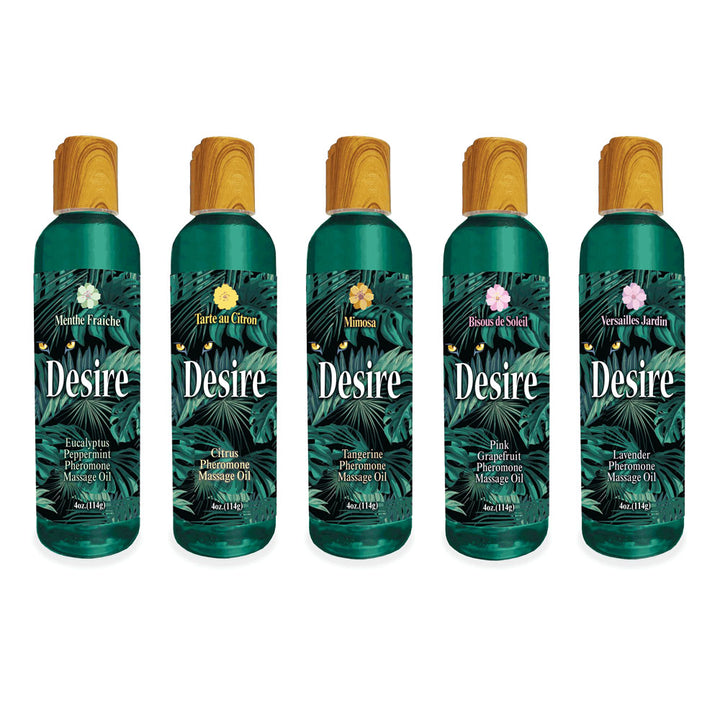 Desire Pheromone Massage Oil - Eucalyptus & Peppermint Scented - 118mls