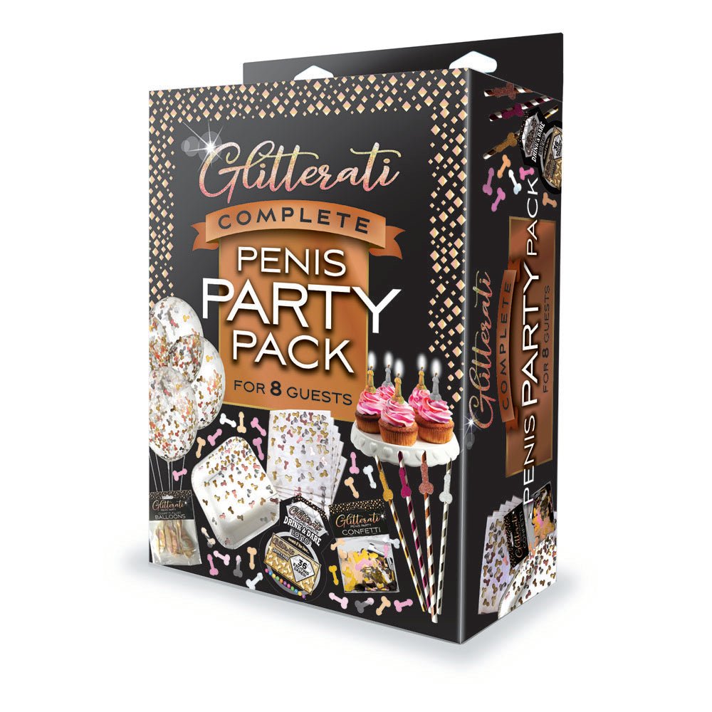 Glitterati Complete Penis Party Pack -Set for 8 People