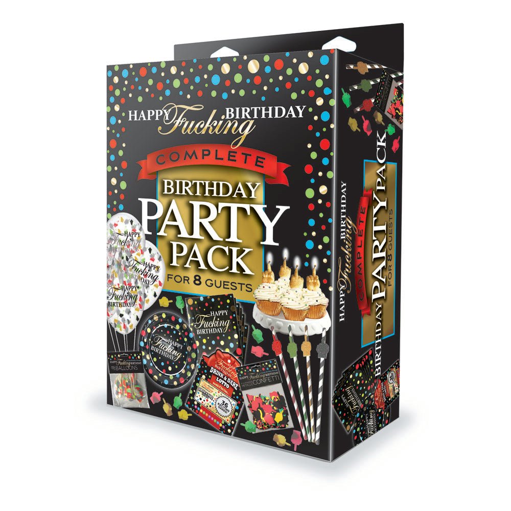 Happy F**king Birthday Complete Party Pack - Set for 8 People