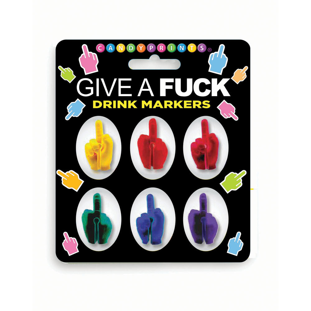 Give A Fuck Drink Markers - Set of 6