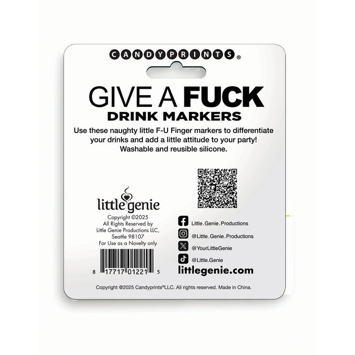 Give A Fuck Drink Markers - Set of 6