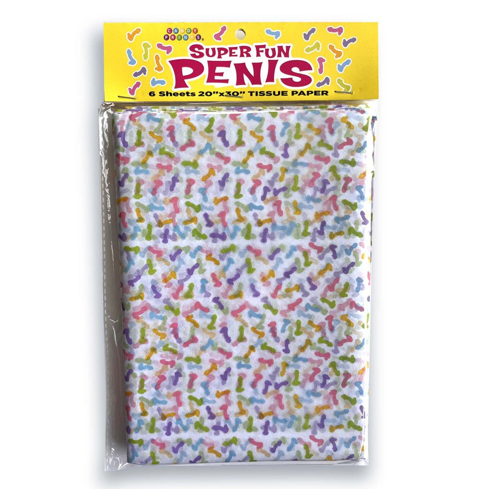 Super Fun Penis Tissue Paper Sheets - 6 Pack