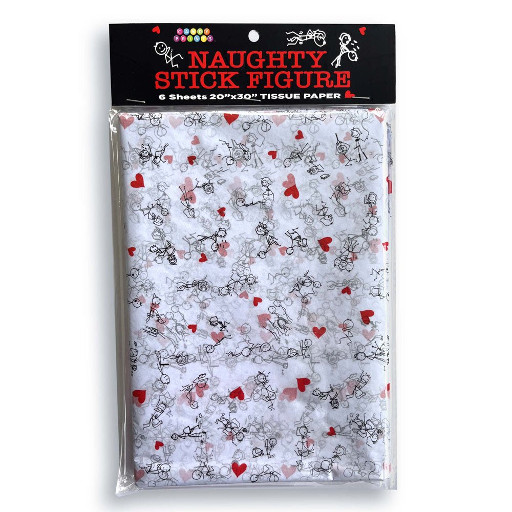 Naughty Stick Figure Tissue Paper Sheets - 6 Pack