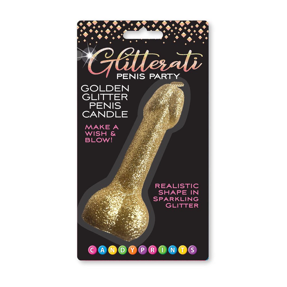 Glitterati Gold Glitter Penis Party Candle