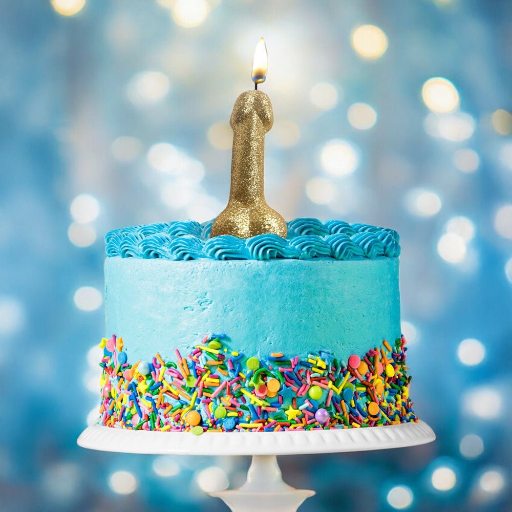 Glitterati Gold Glitter Penis Party Candle