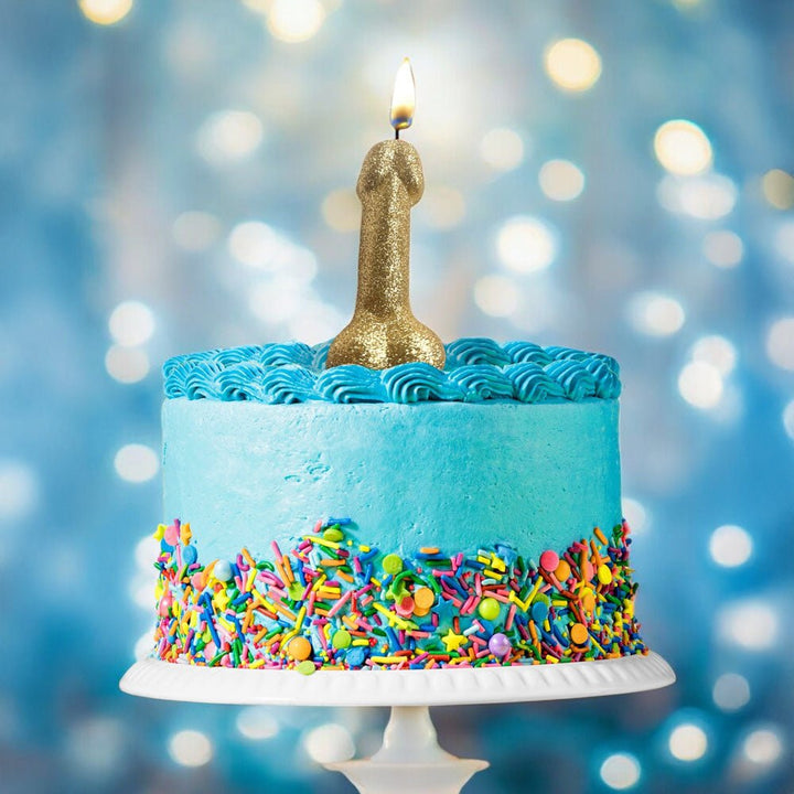 Glitterati Gold Glitter Penis Party Candle