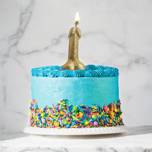Glitterati Gold Glitter Penis Party Candle