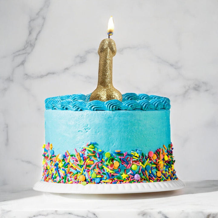 Glitterati Gold Glitter Penis Party Candle