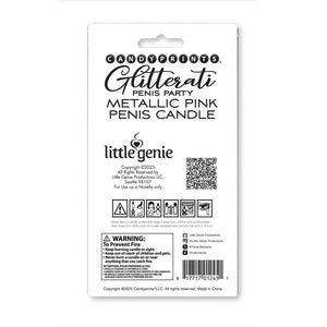 Glitterati Metallic Rose Gold Penis Candle