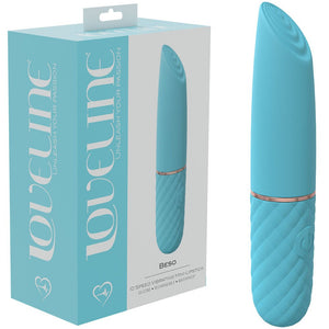 Loveline Beso - Mini Lipstick Vibrator -  Blue