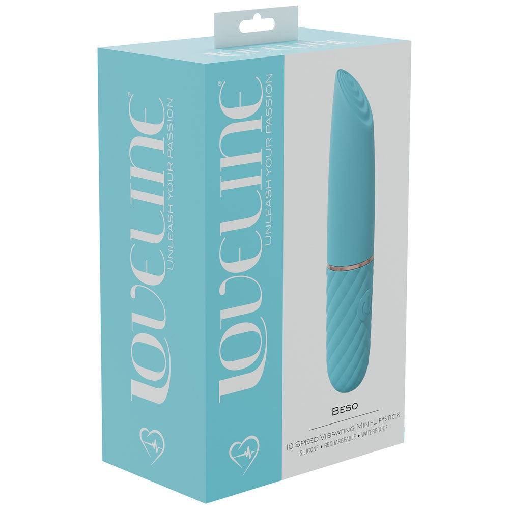 Loveline Beso - Mini Lipstick Vibrator -  Blue
