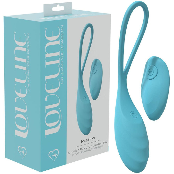 Loveline Passion - Vibrating Egg with Wireless Remote -  Blue