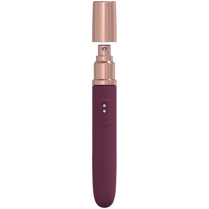 Loveline The Traveler - Vibrator with Lube Applicator - Burgundy