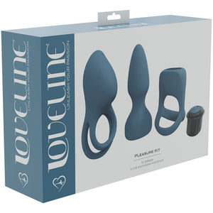 Loveline Pleasure Male Kit - Blue - 3 Piece Set