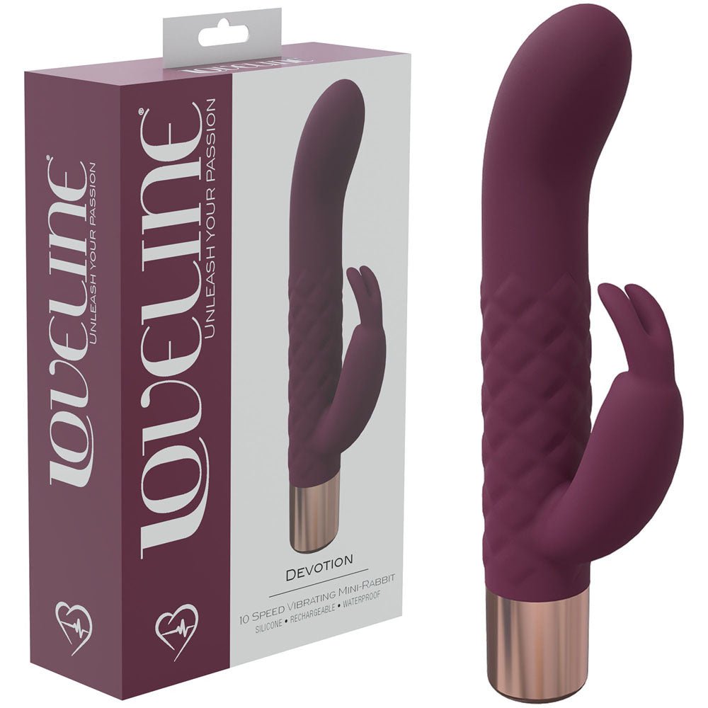 Loveline Devotion Rabbit Vibrators - Burgundy