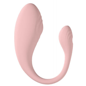 Loveline Wave C-Shaped Vibrator with Remote - Pink
