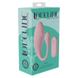 Loveline Wave C-Shaped Vibrator with Remote - Pink