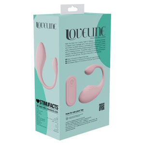Loveline Wave C-Shaped Vibrator with Remote - Pink